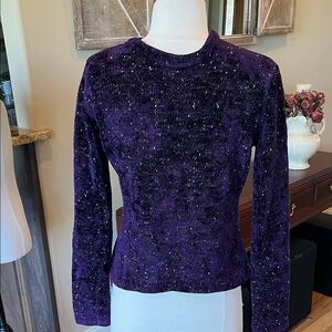 The Limited Deep Purple Speckled Sweater Girls 16 fits Women XS S